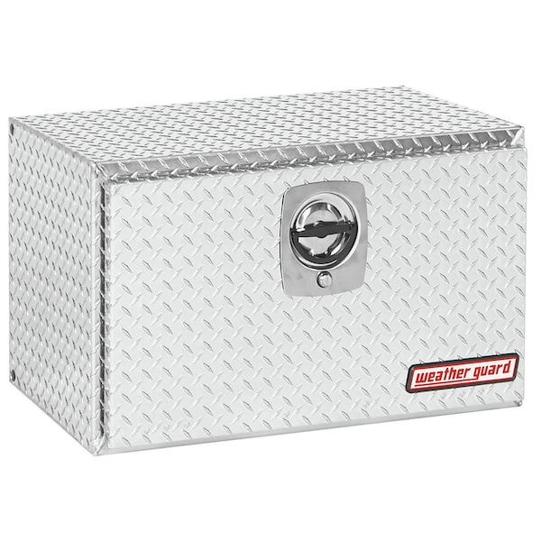 TOOL BOX Underbed Single Door Diamond Tread Bright Aluminum 3018 Inch Length x 18 Inch Width